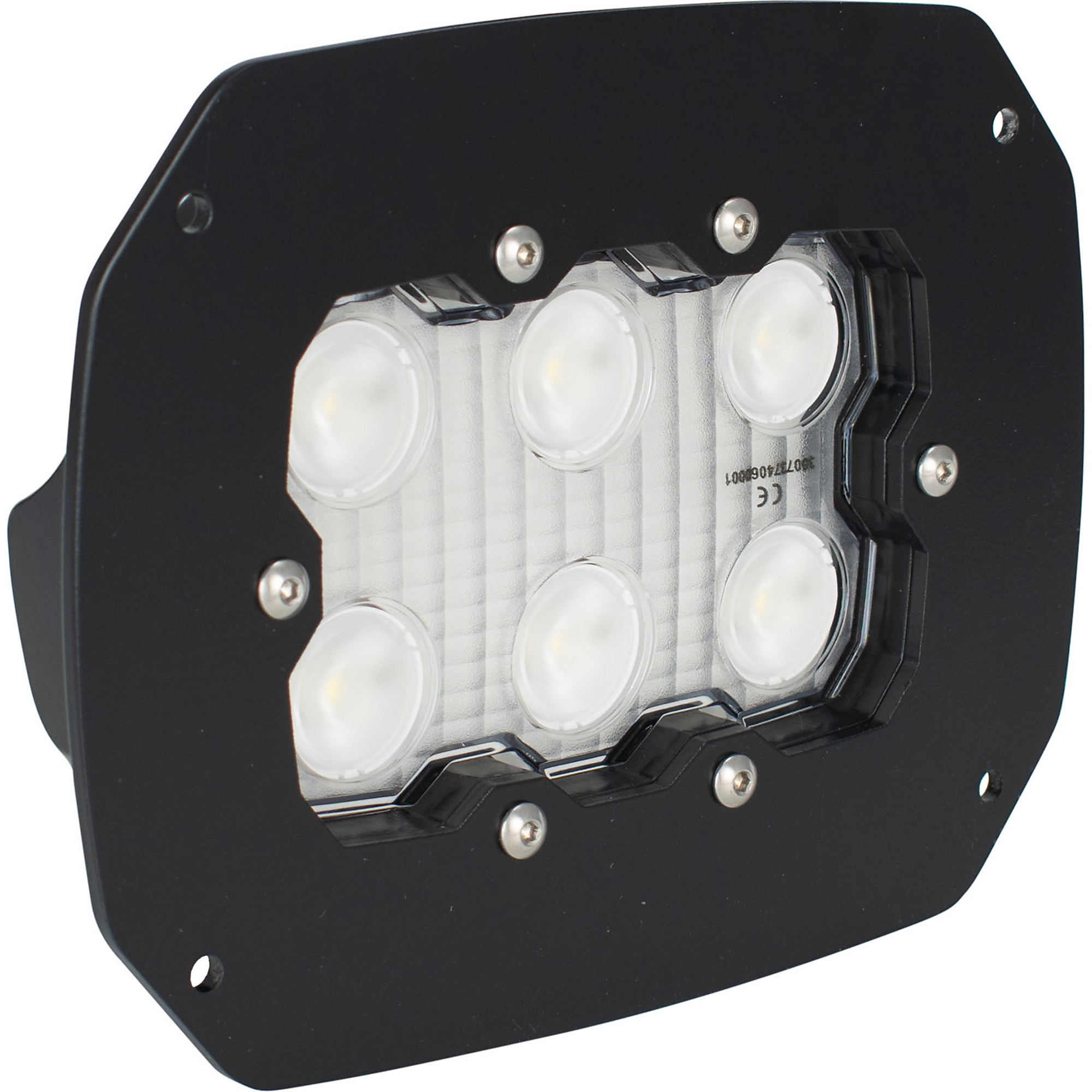 Vision X Duralux LED Flush Mount Work Light - 6 LEDs, Flood Beam, Die-Cast Aluminum Housing, Model# 9893006